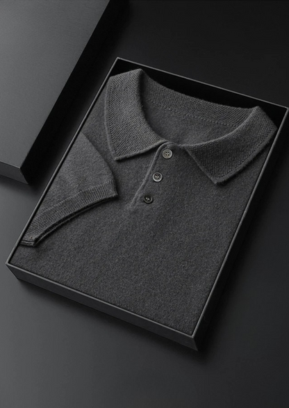 100% CASHMERE CLASSIC POLO SHIRT