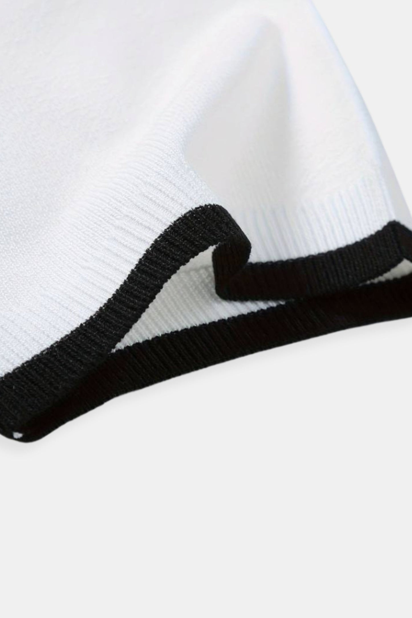 Knitted Quarter Zip Golf Polo